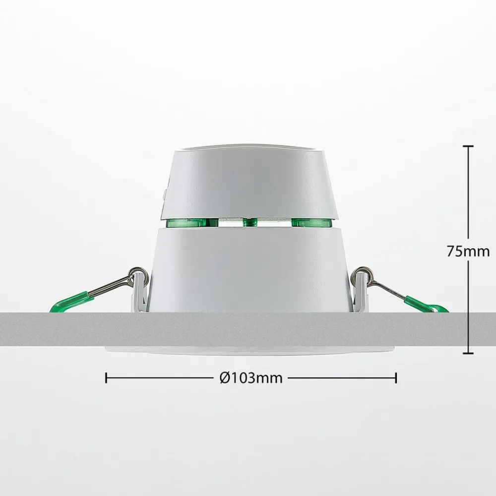 Arcchio Loftlamper|Indbygningsspots > LED-indbygningslampe Katerin, 10 cm, hvid, drejelig