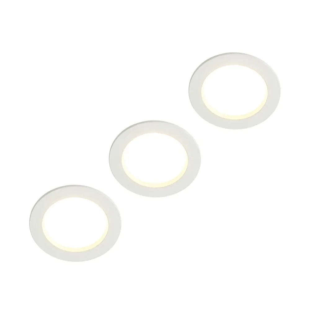 Arcchio Loftlamper|Indbygningsspots > LED-indbygningslampe Milaine, hvid, dæmpbar, sæt med 3 stk