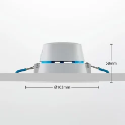 Arcchio Loftlamper|Indbygningsspots > LED-indbygningslampe Milaine, hvid, dæmpbar, sæt med 3 stk