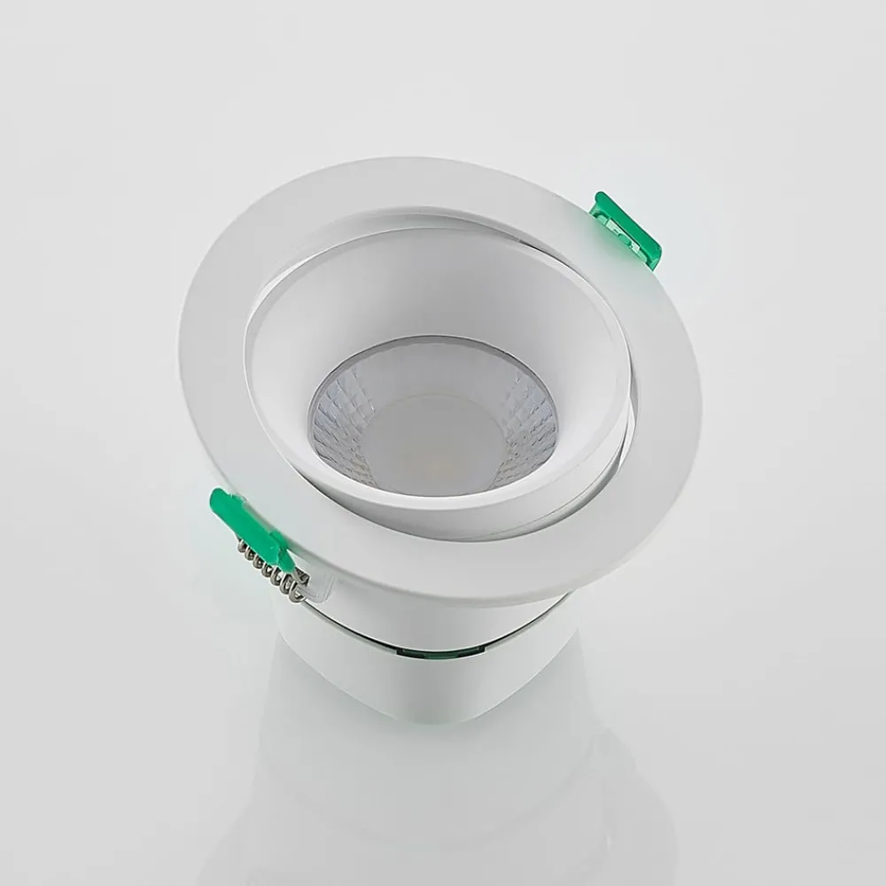 Loftlamper ^ Arcchio LED-indbygningslampe Katerin, hvid, drejelig, 2-pak