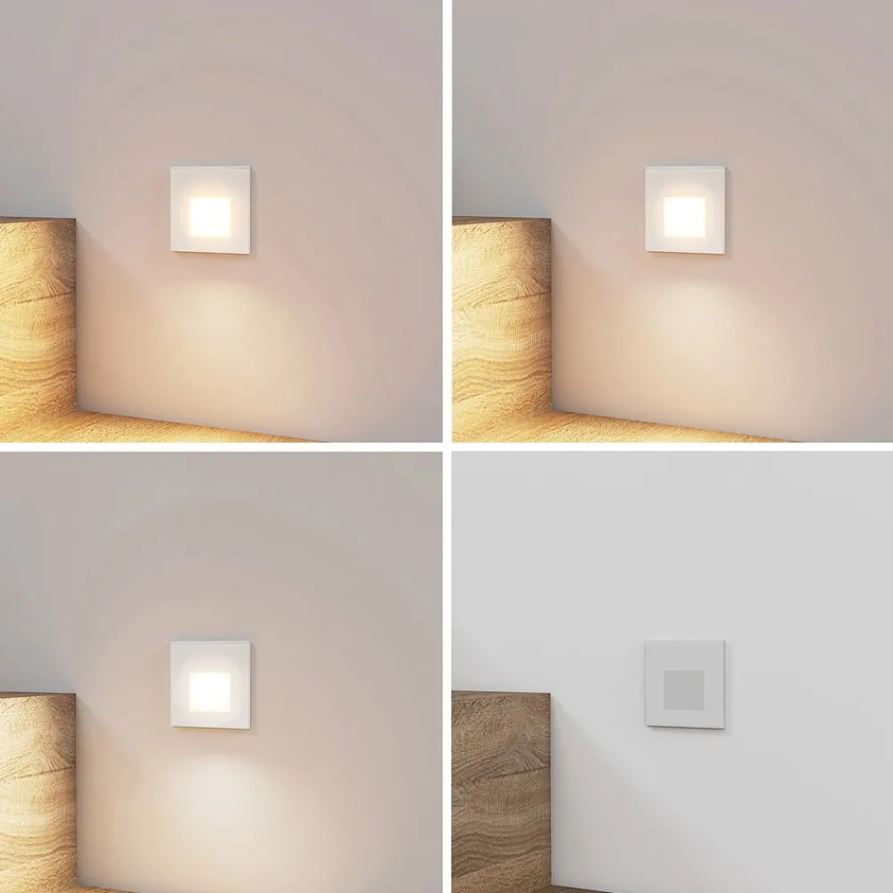 Arcchio Gang|Pendellamper > LED-indbygningslampe Vexi, 7,8 cm x 7,8 cm, hvid, CCT