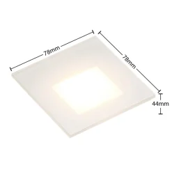 Arcchio Gang|Pendellamper > LED-indbygningslampe Vexi, 7,8 cm x 7,8 cm, hvid, CCT