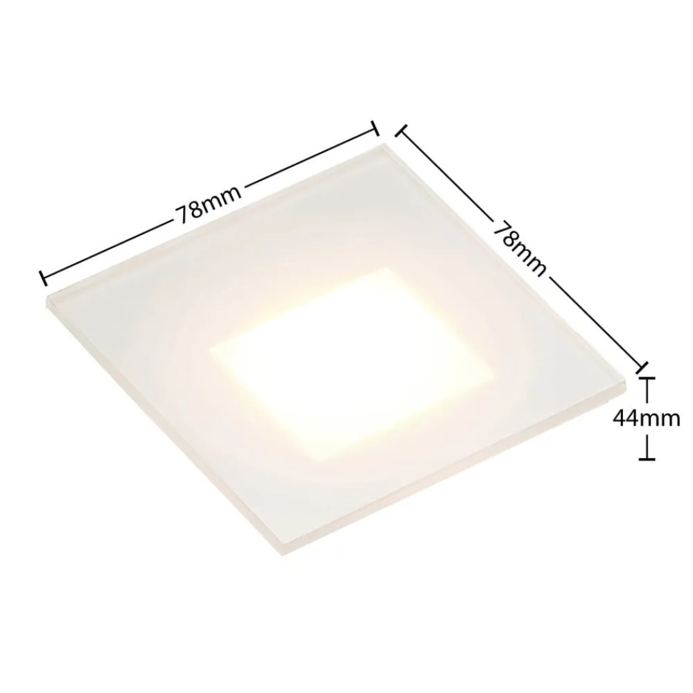 Arcchio Gang|Pendellamper > LED-indbygningslampe Vexi, 7,8 cm x 7,8 cm, hvid, CCT