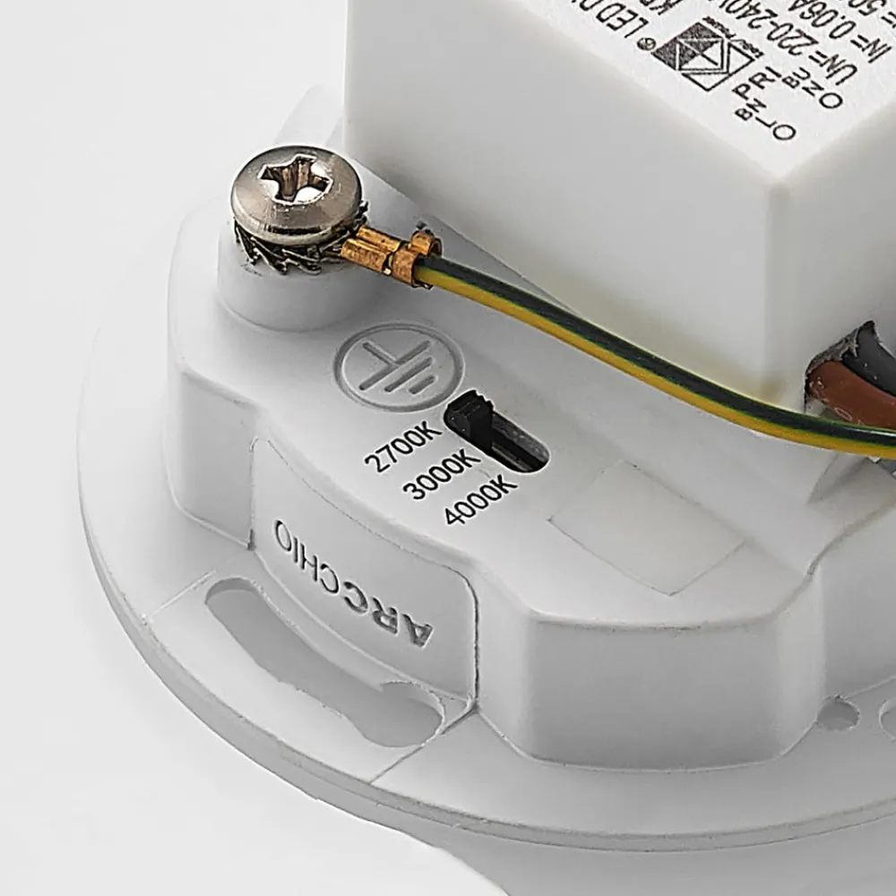 Arcchio Gang|Pendellamper > LED-indbygningslampe Vexi, 7,8 cm x 7,8 cm, hvid, CCT