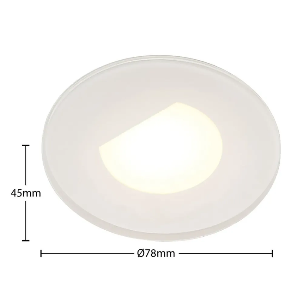 Arcchio Gang|Indbygningsspots > LED-indbygningslampe Vexi, Ø 7,8 cm, hvid, aluminium, CCT