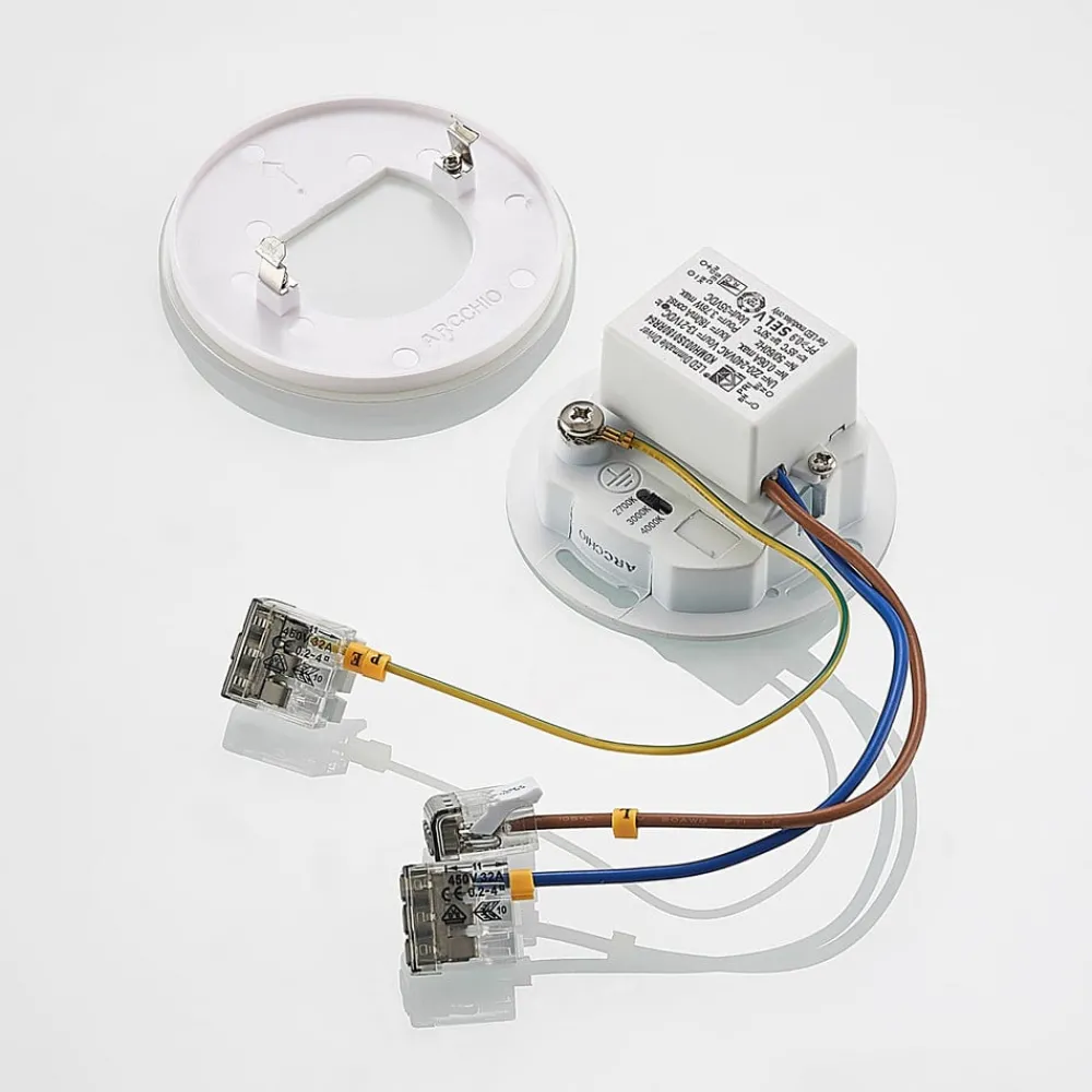 Arcchio Gang|Indbygningsspots > LED-indbygningslampe Vexi, Ø 7,8 cm, hvid, aluminium, CCT