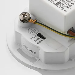Arcchio Gang|Indbygningsspots > LED-indbygningslampe Vexi, Ø 7,8 cm, hvid, aluminium, CCT