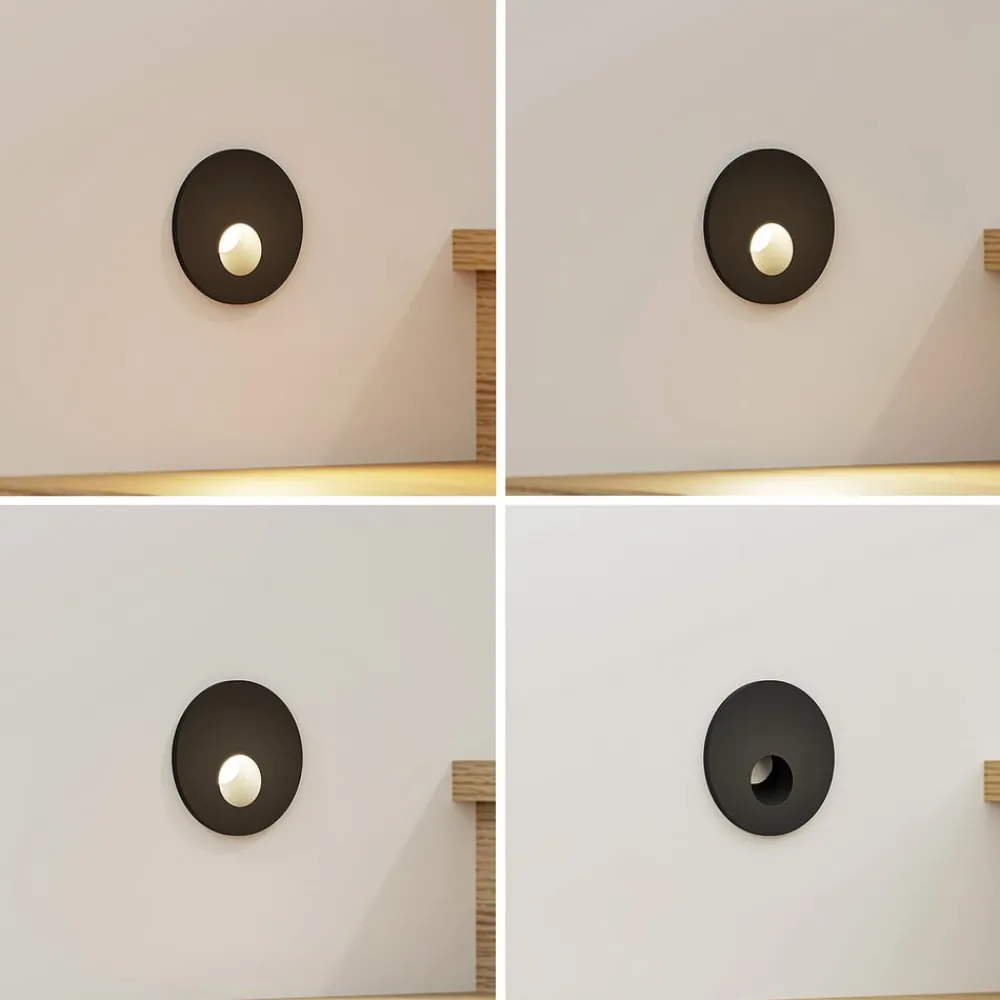 Indbygningsspots|Spotlights ^ Arcchio LED-indbygningslampe Neru, 7 cm, hvid, kantet, sensor