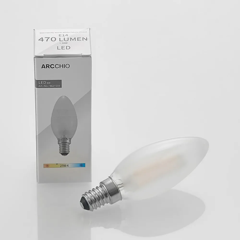 Arcchio Dæmpbar Led-Pære|Led Pærer > LED-kertepære E14, 4 W, 2.700 K, dæmpbar, sæt med 2 stk