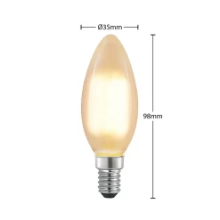 Dæmpbar Led-Pære|Led Pærer ^ Arcchio LED-kertepære E14, 4 W, mat, 2.700 K, dæmpbar