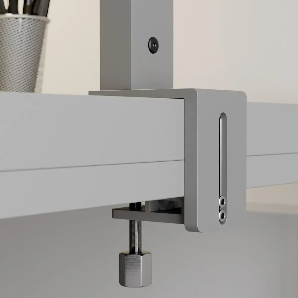 Arcchio Bordlamper > LED-klemmelampe Jolinda, sølv, metal, dæmpbar