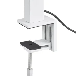 Arcchio Arbejdsrum/Kontor|Bordlamper > LED-klemmelampe Logan, hvid, dæmpbar, sensor