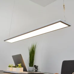 Arbejdsrum/Kontor|Pendellamper ^ Arcchio LED-kontorhængelampe Samu, op/ned, dæmpbar, aluminium