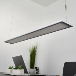 Arbejdsrum/Kontor|Pendellamper ^ Arcchio LED-kontorhængelampe Samu, op/ned, dæmpbar, aluminium