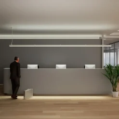 Arbejdsrum/Kontor|Pendellamper ^ Arcchio LED-kontorhængelampe Jolinda slim, metal, op/ned