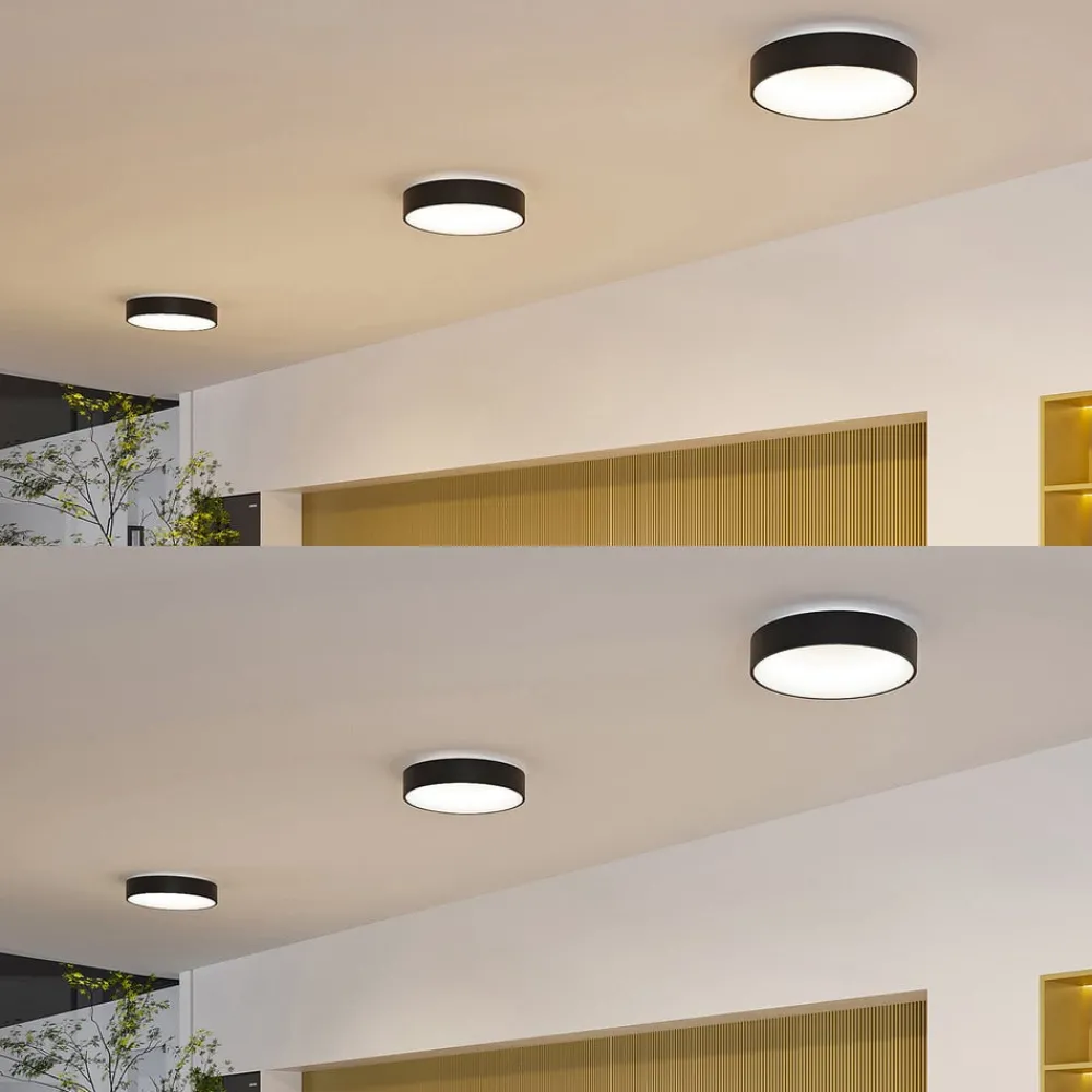 Arcchio Gang|Loftlamper > LED-loftlampe Aleksi, Ø 45 cm, sort, metal, CCT
