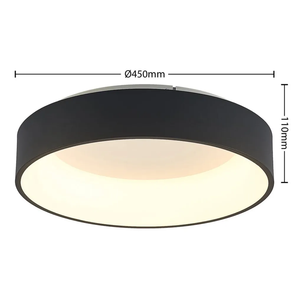 Arcchio Gang|Loftlamper > LED-loftlampe Aleksi, Ø 45 cm, sort, metal, CCT
