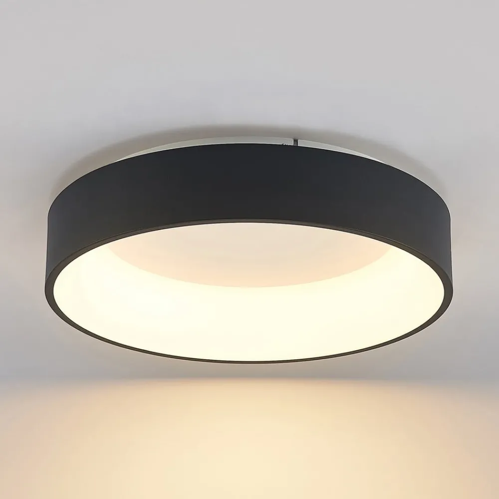 Arcchio Gang|Loftlamper > LED-loftlampe Aleksi, Ø 45 cm, sort, metal, CCT