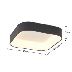 Arcchio Gang|Loftlamper > LED-loftlampe Aleksi, 45 x 45 cm, sort, CCT
