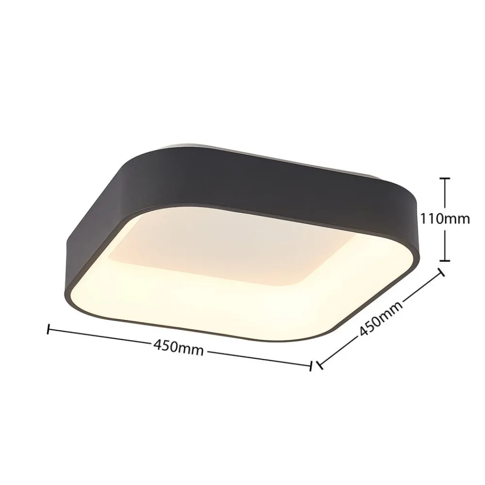 Arcchio Gang|Loftlamper > LED-loftlampe Aleksi, 45 x 45 cm, sort, CCT