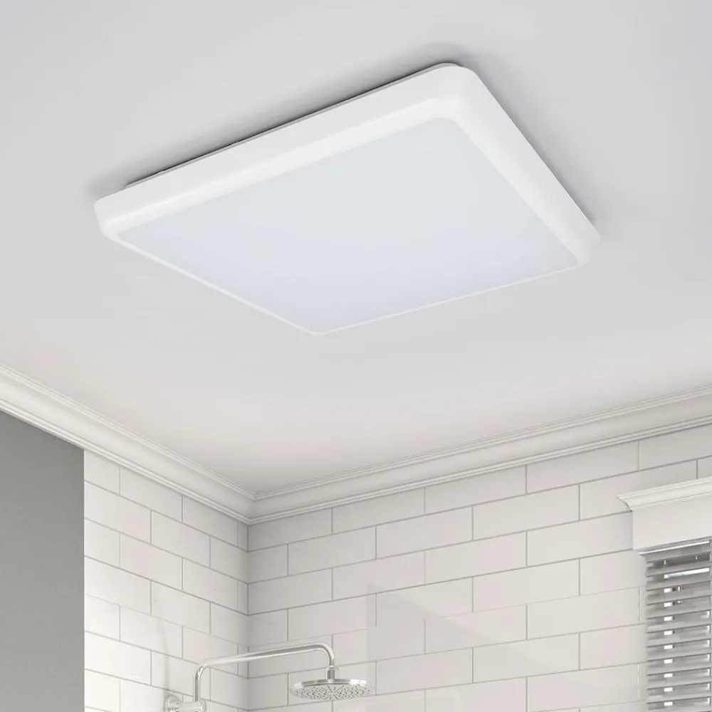 Arcchio Loftlamper|Loftlamper > LED-loftlampe Augustin, 30 x 30 cm, hvid, IP54