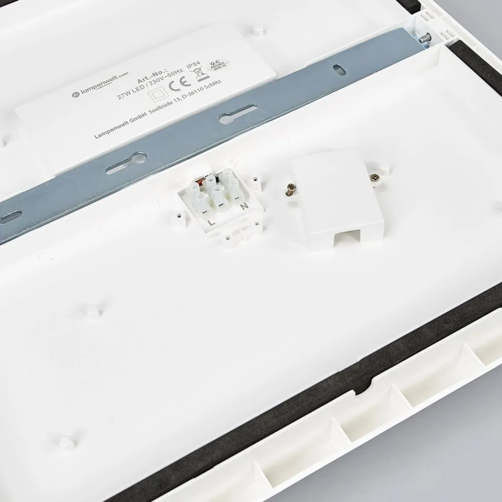 Loftlamper|Loftlamper ^ Arcchio LED-loftlampe Augustin, 40 x 40 cm, hvid, IP54