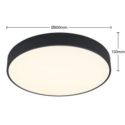 Loftlamper|Loftlamper ^ Arcchio LED-loftlampe Noabelle, Ø 80 cm, sort, metal