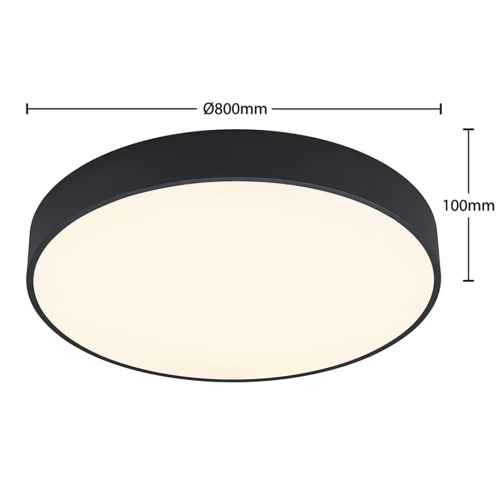 Loftlamper|Loftlamper ^ Arcchio LED-loftlampe Noabelle, Ø 80 cm, sort, metal