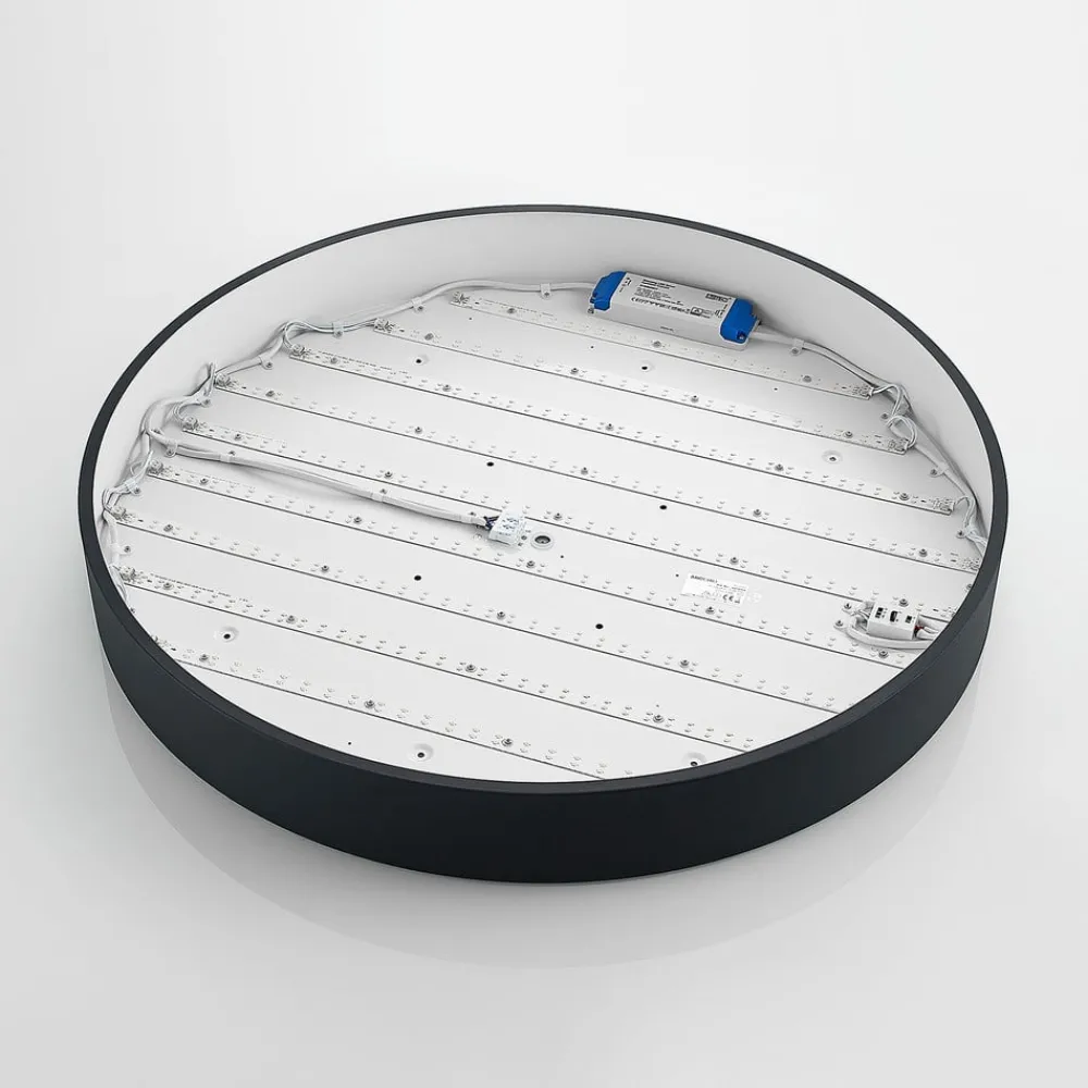Loftlamper|Loftlamper ^ Arcchio LED-loftlampe Noabelle, Ø 80 cm, sort, metal