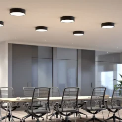 Loftlamper|Loftlamper ^ Arcchio LED-loftlampe Noabelle, Ø 40 cm, sort, metal