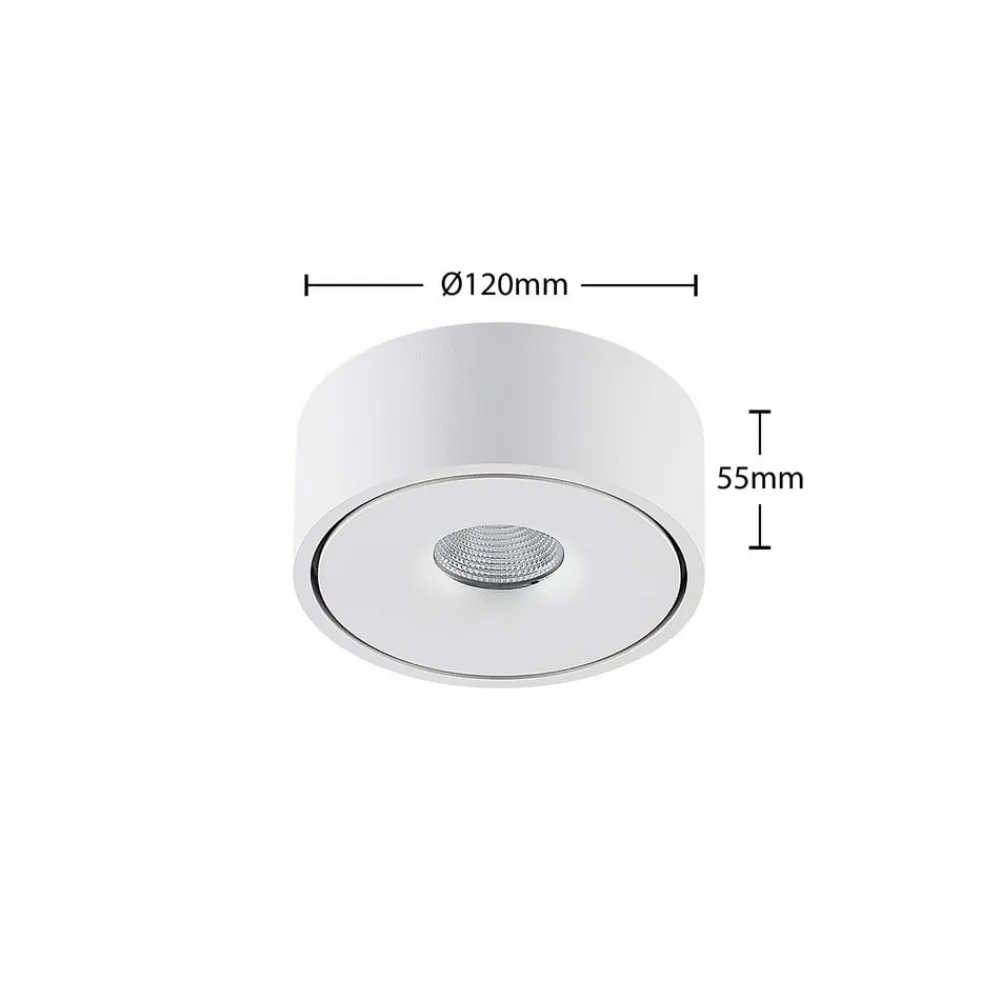 Arcchio Loftlamper|Loftlamper > LED-loftlampe Rotari, hvid, metal, Ø 12 cm