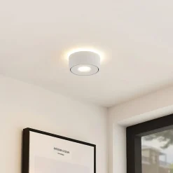 Gang|Loftlamper ^ Arcchio LED-loftlampe Rotari, hvid, op og ned, aluminium