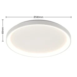 Arcchio Gang|Loftlamper > LED-loftlampe Vivy, Ø 58 cm, hvid, metal