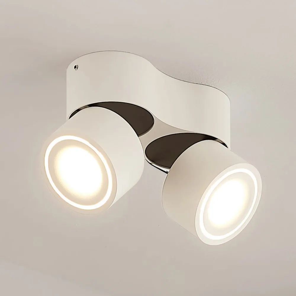 Gang|Loftlamper ^ Arcchio LED-loftspot Rotari, hvid, 2 lyskilder, 1362lm