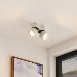 Gang|Loftlamper ^ Arcchio LED-loftspot Rotari, hvid, 2 lyskilder, 1362lm