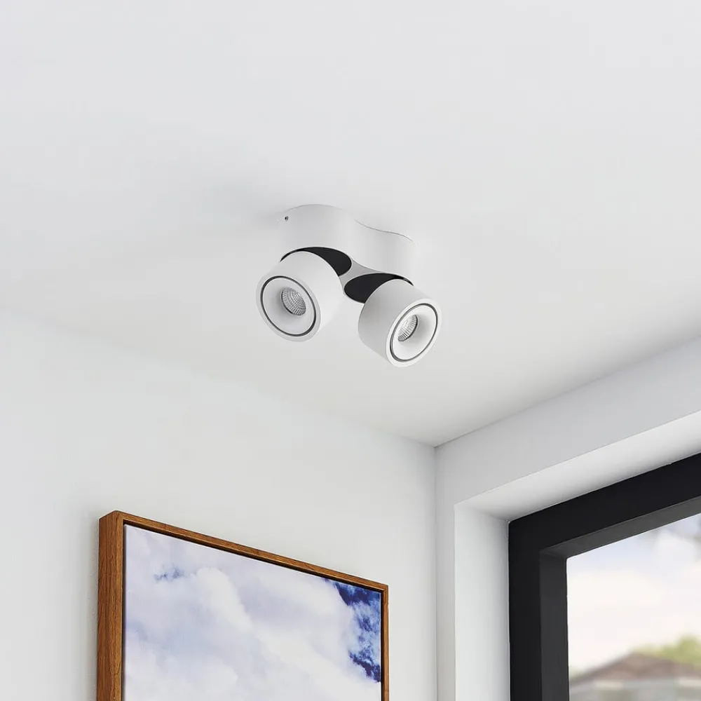 Gang|Loftlamper ^ Arcchio LED-loftspot Rotari, hvid, 2 lyskilder, 1362lm