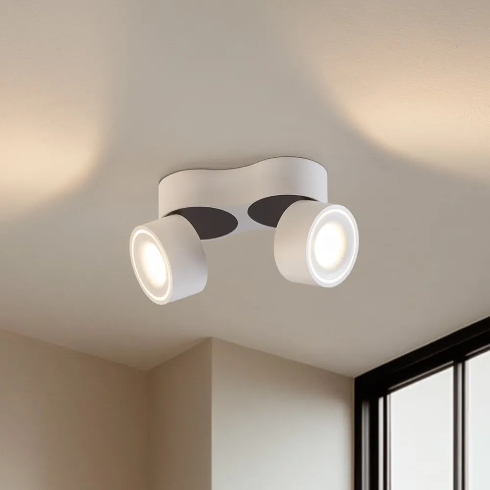 Arcchio Gang|Loftlamper > LED-loftspot Rotari, hvid, 2 lyskilder, 2270lm