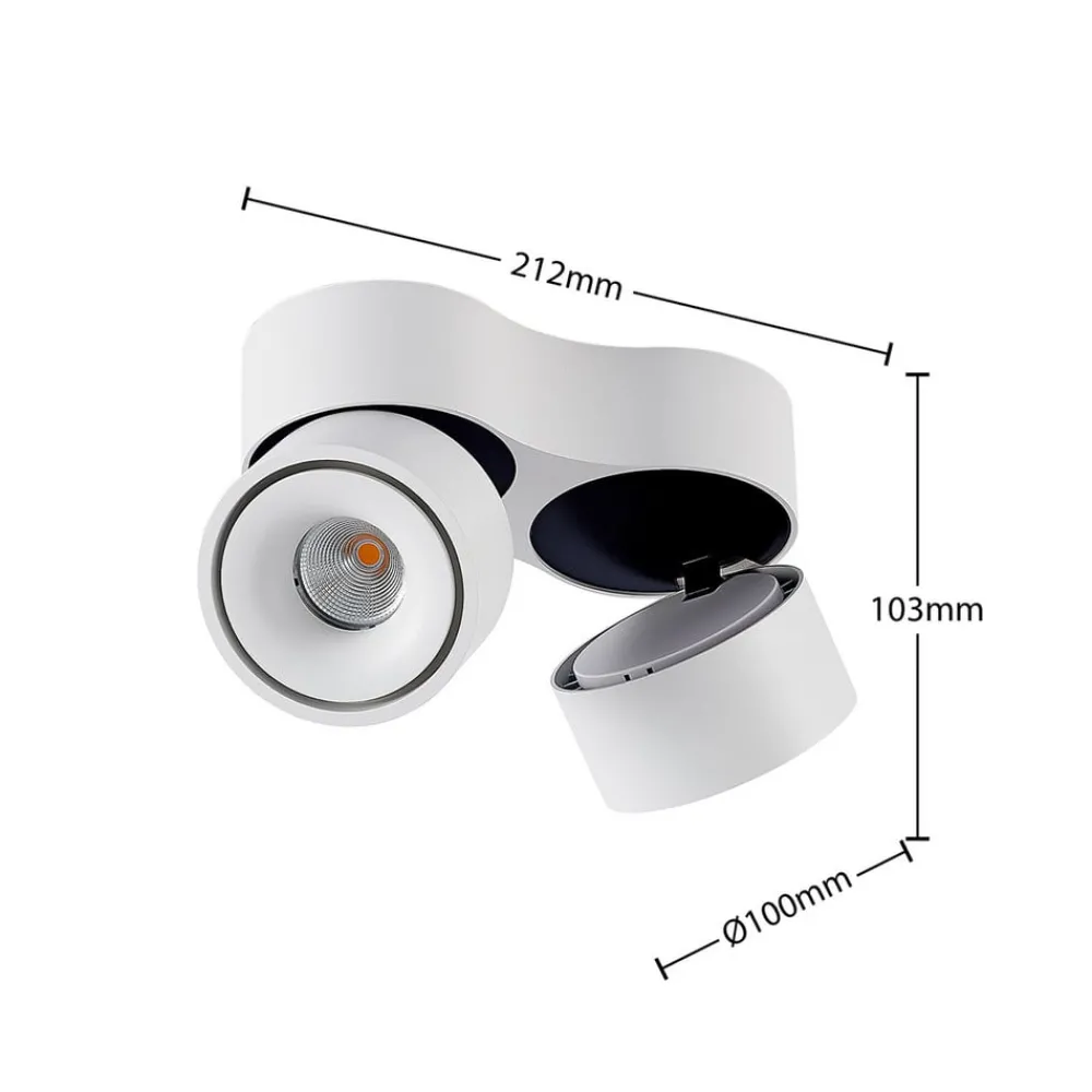 Arcchio Gang|Loftlamper > LED-loftspot Rotari, hvid, 2 lyskilder, 2270lm