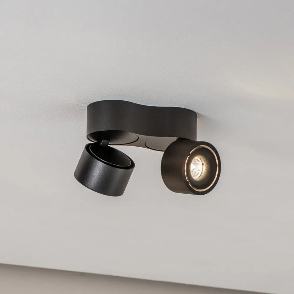 Arbejdsrum/Kontor|Gang ^ Arcchio LED-loftspot Rotari, 1240lm, 2 lyskilder, sort