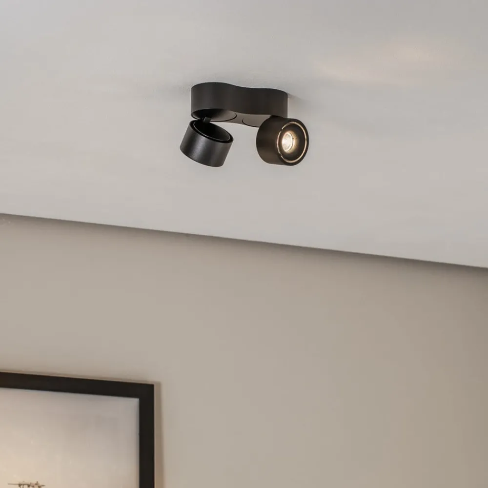 Arbejdsrum/Kontor|Gang ^ Arcchio LED-loftspot Rotari, 1240lm, 2 lyskilder, sort