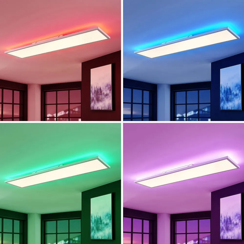 Arcchio Loftlamper|Loftlamper > LED-panel Brenda, 120 x 30 cm, CCT, fjernbetjening