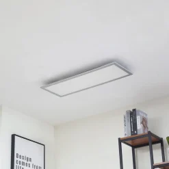 Gang|Loftlamper ^ Arcchio LED-panel Lyndra, 80 cm, sølv, aluminium, dæmpbar, CCT