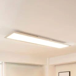 Arbejdsrum/Kontor|Gang ^ Arcchio LED-panel Lysander, 50W, CCT, 119cm, sølv