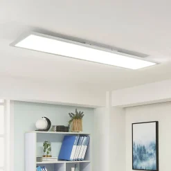 Arbejdsrum/Kontor|Gang ^ Arcchio LED-panel Lysander, 50W, CCT, 119cm, sølv