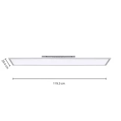Arbejdsrum/Kontor|Gang ^ Arcchio LED-panel Lysander, 50W, CCT, 119cm, sølv