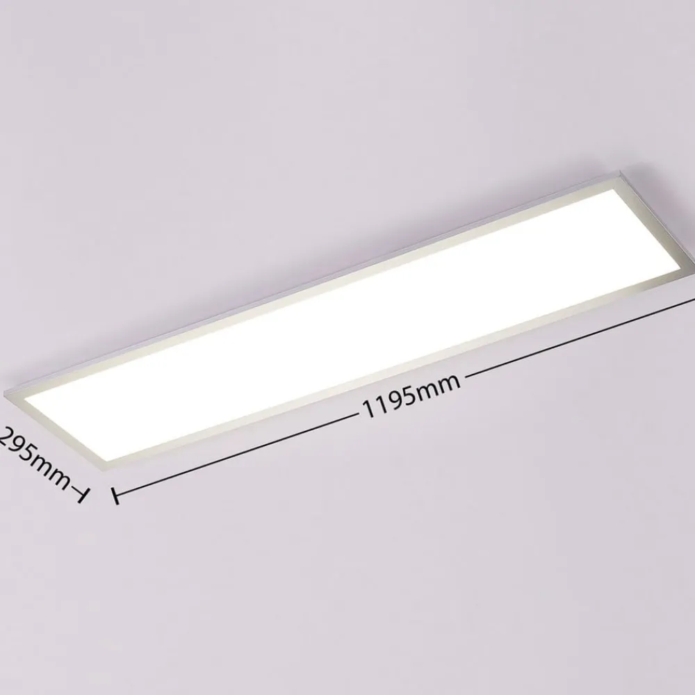 Arbejdsrum/Kontor|Loftlamper ^ Arcchio LED-panel Lysander, 32W, CCT, 119cm, sølv