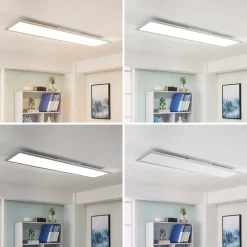Arbejdsrum/Kontor|Loftlamper ^ Arcchio LED-panel Lysander, 32W, CCT, 119cm, sølv