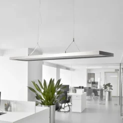 Arcchio Arbejdsrum/Kontor|Pendellamper > LED-pendellampe Dorean, sølv, metal, 120 cm