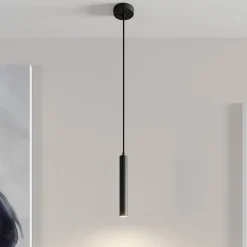 Arcchio Pendellamper > LED-pendellampe Franka, 1 lyskilde, Ø 4 cm, sort