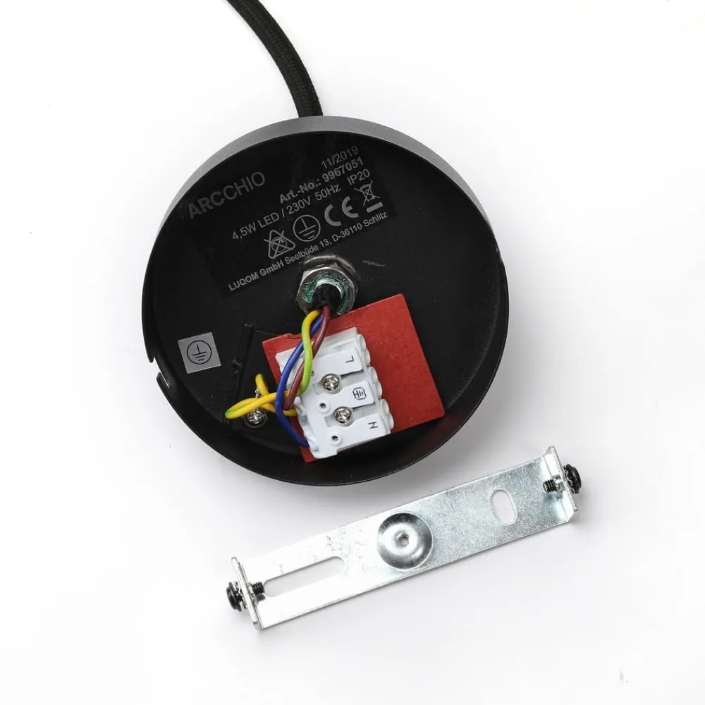 Arcchio Pendellamper > LED-pendellampe Franka, 1 lyskilde, Ø 4 cm, sort